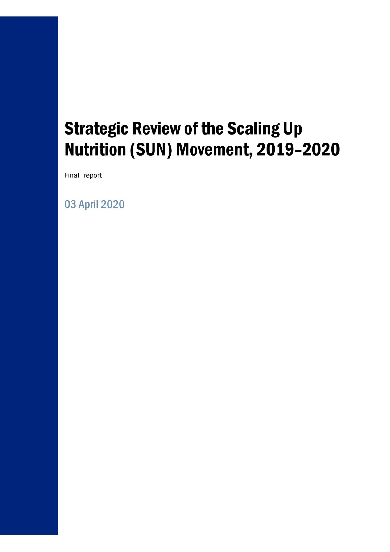 SUN – Strategic Review Final Report