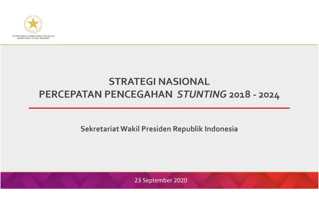 Strategi Nasional Percepatan Pencegahan Stunting 2018 – 2024 - TP2S