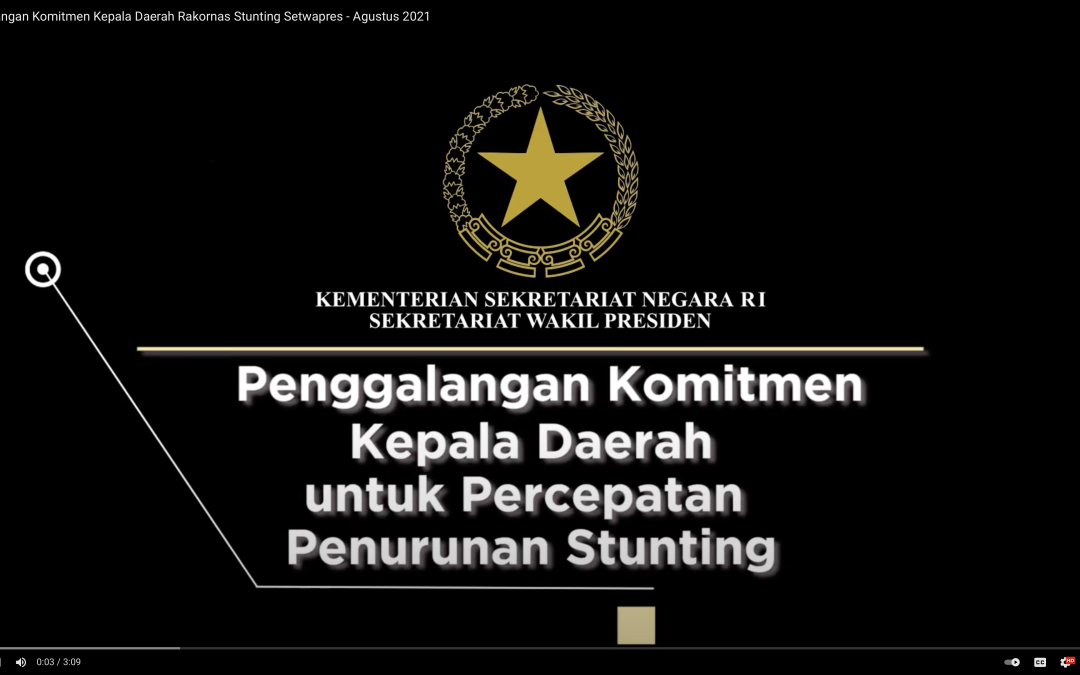 Penggalangan Komitmen Kepala Daerah Rakornas Stunting Setwapres – Agustus 2021